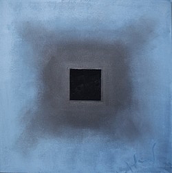 HOMMAGES A SOULAGES - 2022. Huile s/toile  n.e. 80x80.