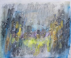 ETUDE POUR DELUGE - 2024. Huile s/ toile marouflée 30x40.