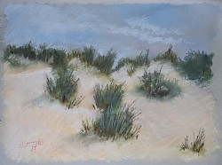 DUNES AU LITTORAL - 1955. pastel s/canson  n.e.              500€